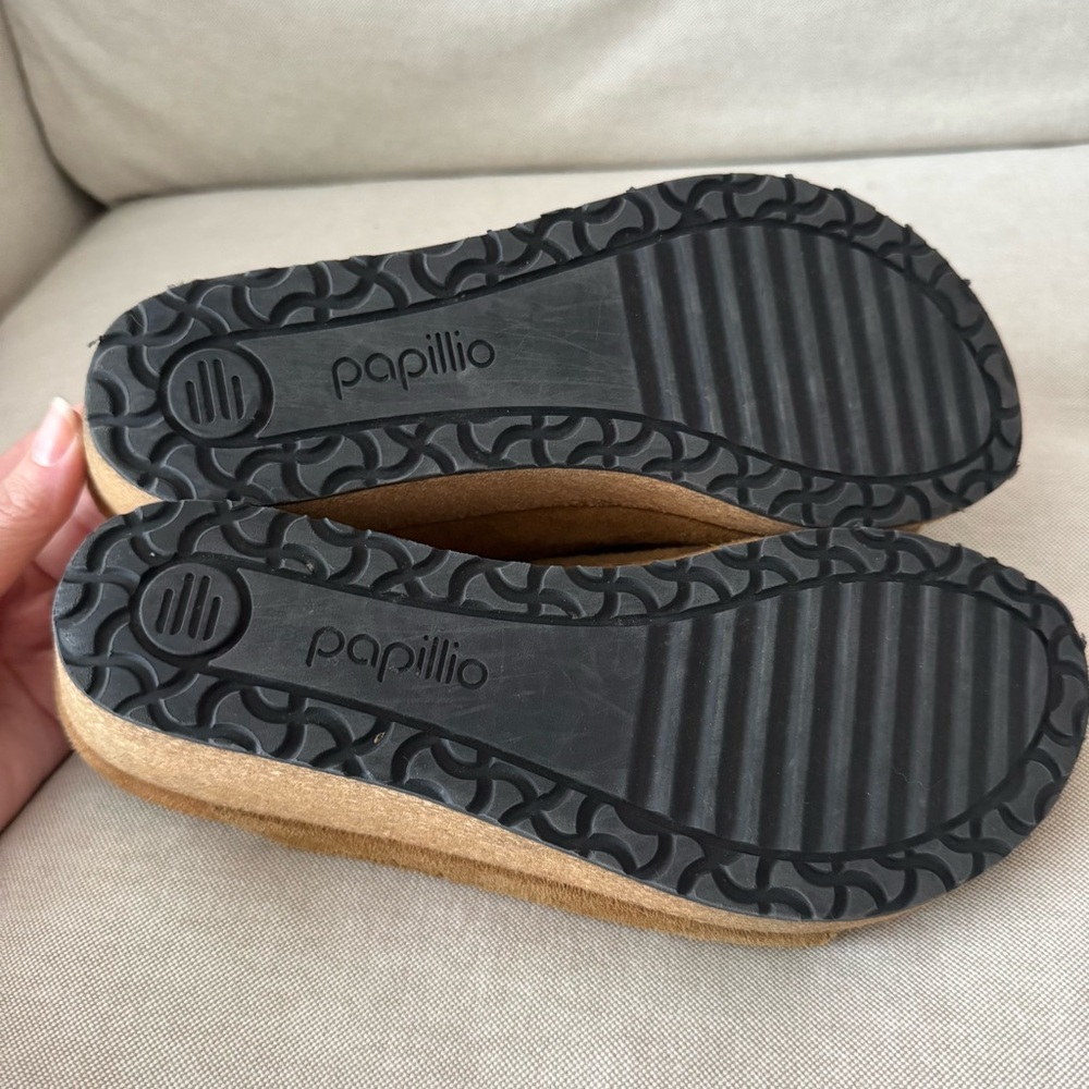 Birkenstock Papillo Tan Suede Wedge Sandals - Picture 5 of 7